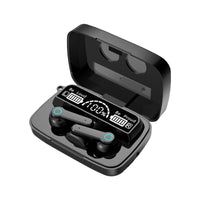 HKM-129747 Bluetooth Binaural Headset with Stereo Sound, 20m Range, Call Function, Voice Control, and Battery Display - M19 Black