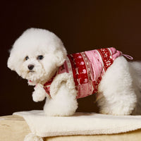 HKM-1299005 Light Pink Bichon Schnauzer Teddy Vest for Pets - Soft 90% Duck Down Insulated Clothing in Multiple Sizes