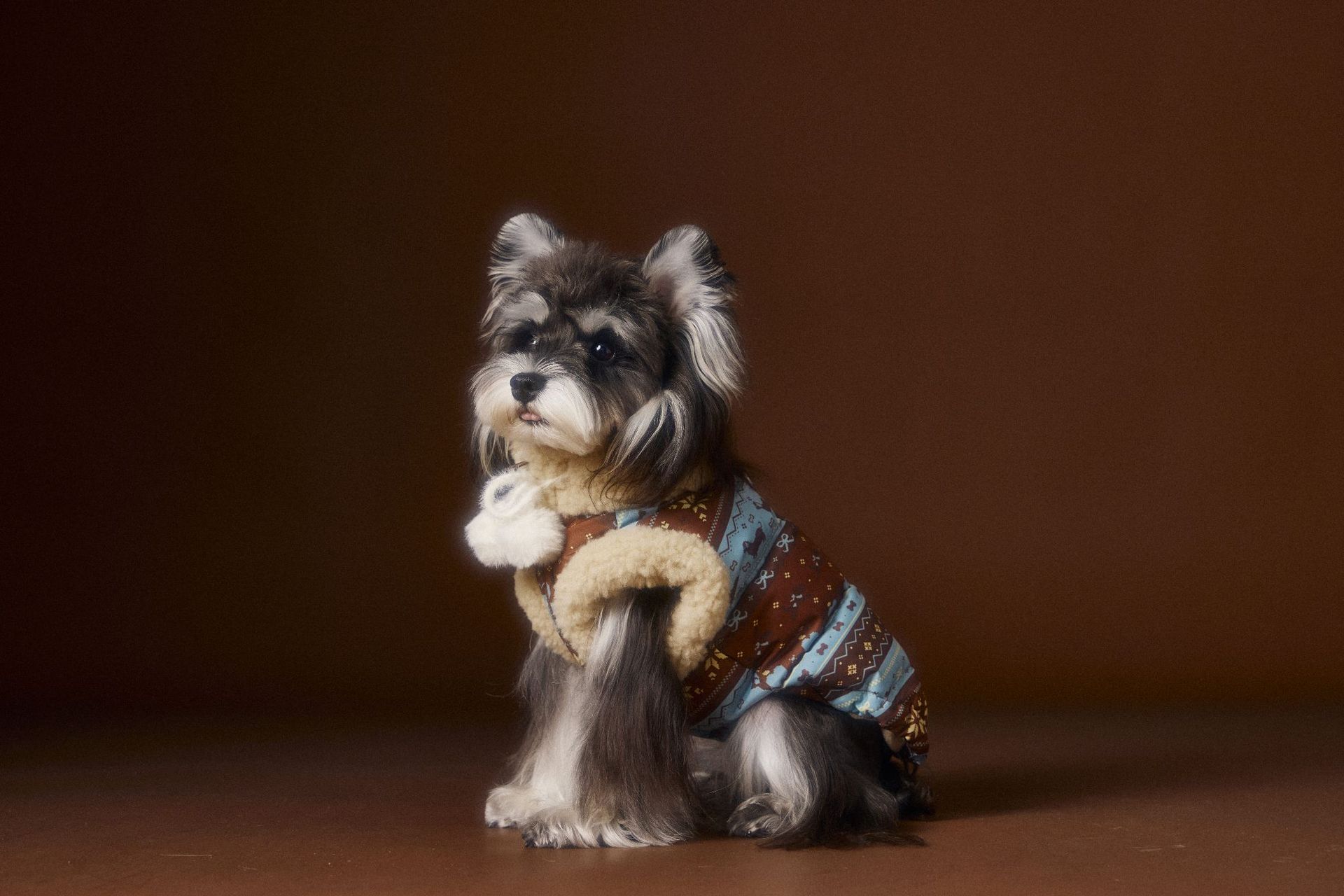 HKM-1299005 Light Pink Bichon Schnauzer Teddy Vest for Pets - Soft 90% Duck Down Insulated Clothing in Multiple Sizes