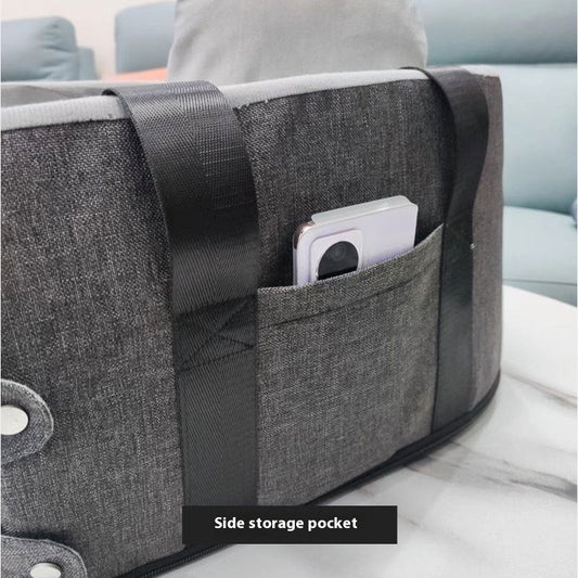 HKM-1299261 Portable Dark Gray Pet Carrier Bed for Travel - Ideal for Pets Up to 8kg