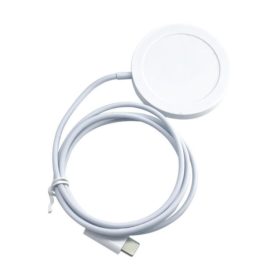 HKM-129939 15W Magnetic Wireless Charger, Fast Charging Induction Pad, Compatible with Most Mobile Phones, Type-C Input, ABS Material, 57MM Diameter
