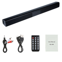 HKM-129939 20W Portable Bluetooth Soundbar with Subwoofer, FM Radio & 6-Hour Battery for TV and Computer
