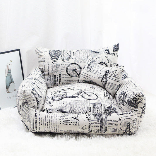 HKM-1300285 Cozy Canvas Pet Nest for Autumn and Winter - Various Colors and Designs