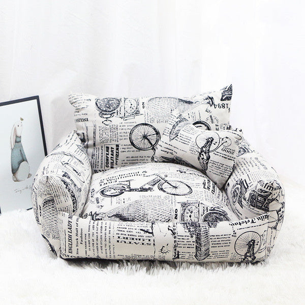 HKM-1300285 Cozy Canvas Pet Nest for Autumn and Winter - Various Colors and Designs
