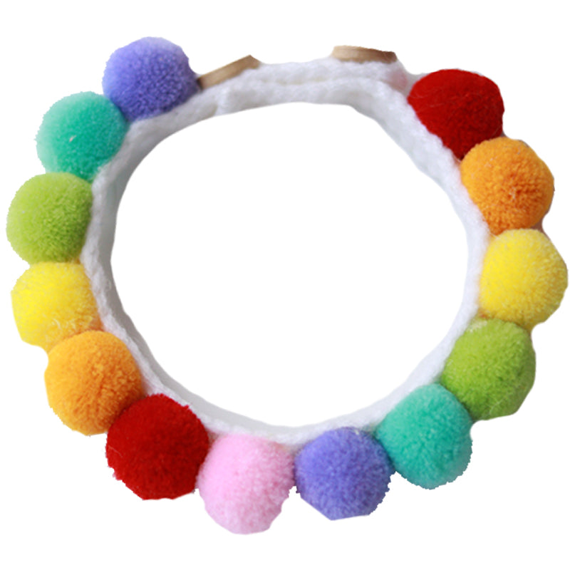 HKM-1302205 Colorful Hair Ball Collar for Cats and Dogs - XS to L