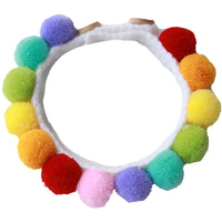 HKM-1302205 Colorful Hair Ball Collar for Cats and Dogs - XS to L