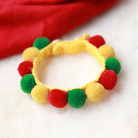 HKM-1302205 Colorful Hair Ball Collar for Cats and Dogs - XS to L