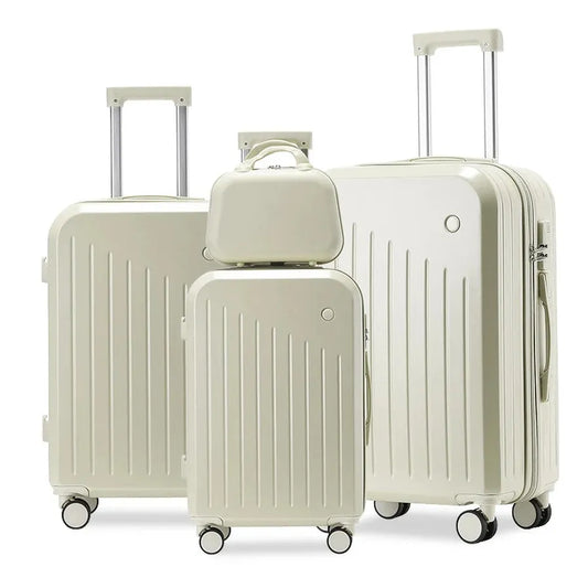 HKM-130259 Lightweight 3-Piece Mini Cabin Suitcase Set with 28-Inch Spinner Travel Bag in Durable ABS Material