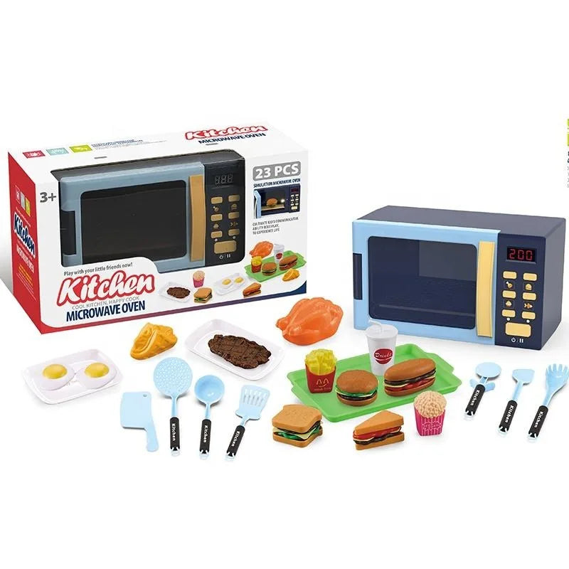 HKM-130387 Realistic 23-Piece Electric Kitchen Appliances & Tool Play Set for Kids