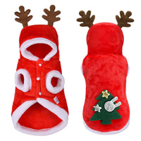 HKM-1304381 Cozy Pet Flannel Christmas Elk Outfit for Pets