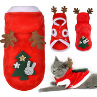 HKM-1304381 Cozy Pet Flannel Christmas Elk Outfit for Pets