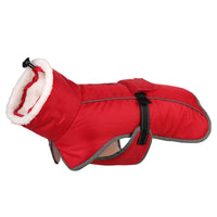 HKM-1304637 Warm Cotton-Padded Winter Coat for Large Dogs - Red, Pink, Navy, Army Green, Purple