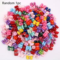 HKM-1305021 Pet Head Floral Bow Hair Accessory for Pets - Japanese & Korean Style, Cloth Decoration, 3x4cm