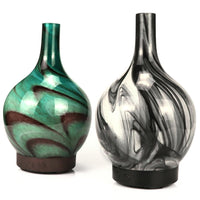 HKM-130643 Colorful Ultrasonic Glass Aroma Diffuser - Vase Shape, Household Use, 1L Capacity, Quiet Operation, Multiple Color Options