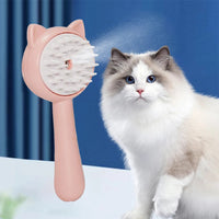HKM-1306813 Rechargeable Cat Grooming Brush with Steam Technology for Effective Hair Cleaning and Massaging