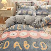 HKM-130707 Double-Sided Milk Velvet Soft Quilt Cover in Fashionable Design