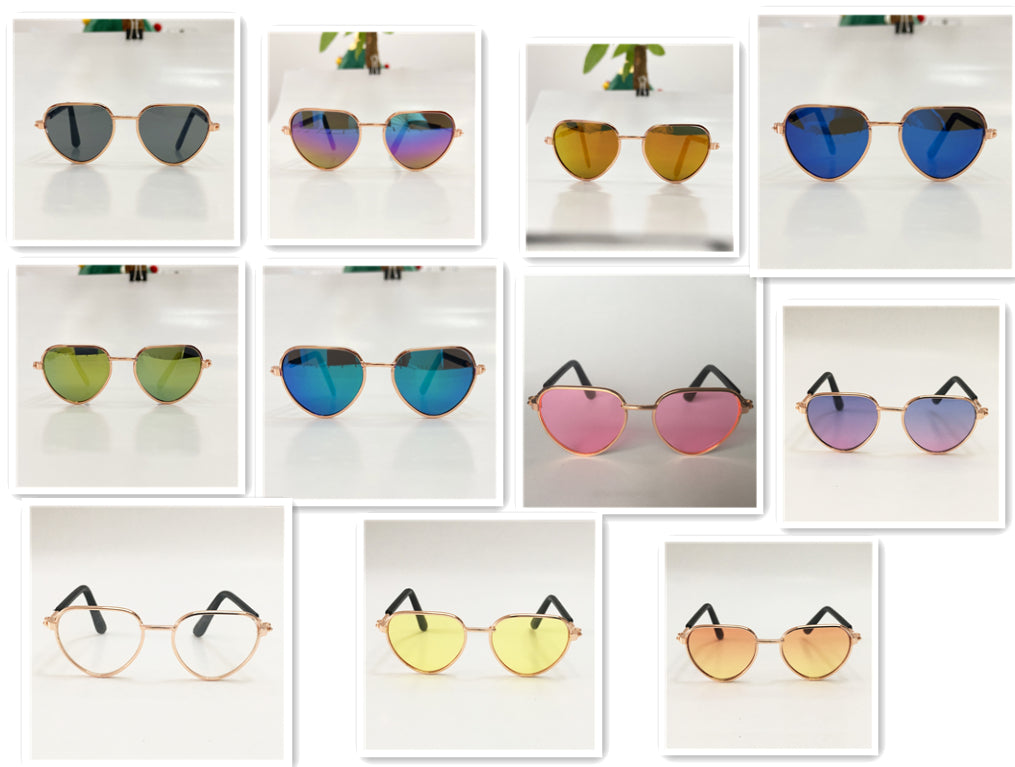 HKM-1307581 Mini Cat Sunglasses in Various Colorful Designs - Ideal for Pet Fashion