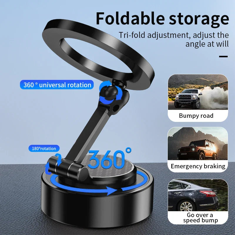 HKM-130771 360-Degree Rotating Foldable Vacuum Suction Phone Holder for Car, Wall, and Glass