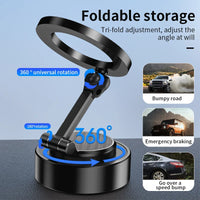 HKM-130771 360-Degree Rotating Foldable Vacuum Suction Phone Holder for Car, Wall, and Glass