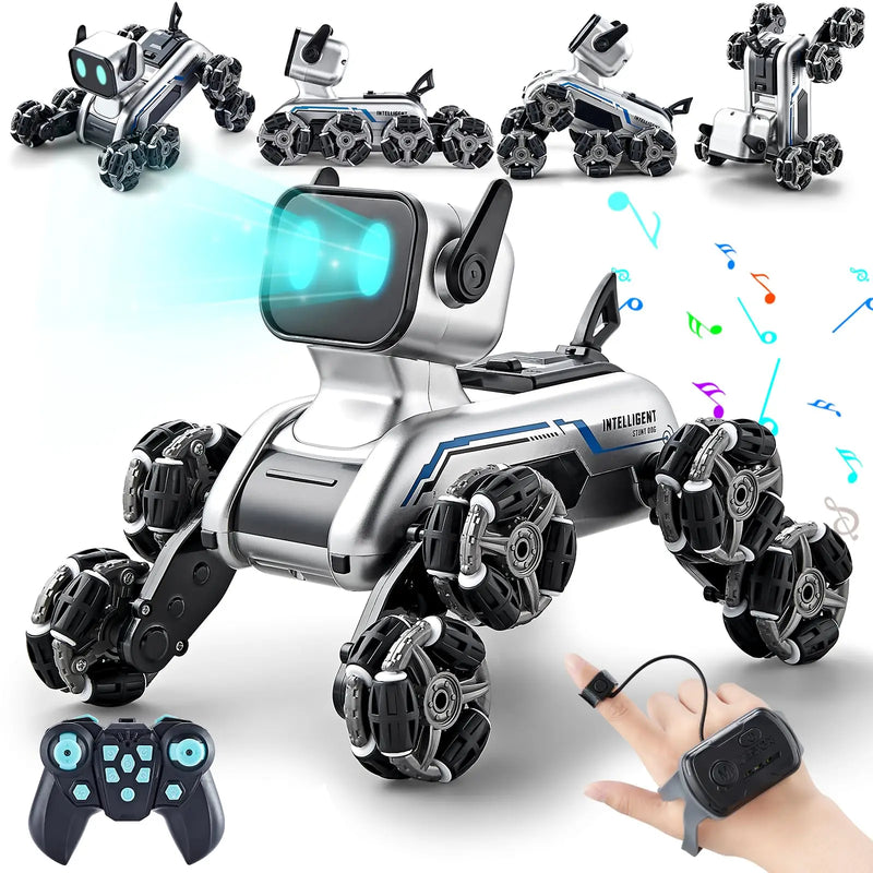 HKM-130835 EPT 8WD Gesture Sensing Stunt Robot Dog with Light and Sound - RC Toy for Ages 5 and Up