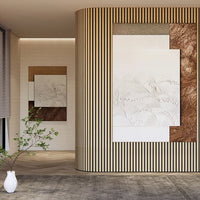 HKM-130899 Curved Wooden Acoustic Slat Panel for Walls and Ceilings, MDF and Polyester Fiber Construction