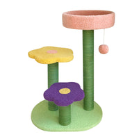 HKM-1309245 Durable 28" Cat Tower with Sisal Scratch Board and Soft Lambswool Bedding