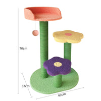 HKM-1309245 Durable 28" Cat Tower with Sisal Scratch Board and Soft Lambswool Bedding
