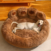 HKM-1310013 Fleece-Lined Dog Bed - Warm Sofa Mattress for Corgis, Golden Retrievers, and Medium to Large Breeds