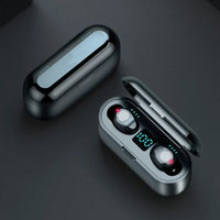 HKM-131027 Wireless Mini Headphones F9 TWS 5.0 Earbuds with 2000mAh Charging Case and LED Display
