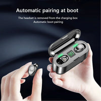 HKM-131027 Wireless Mini Headphones F9 TWS 5.0 Earbuds with 2000mAh Charging Case and LED Display