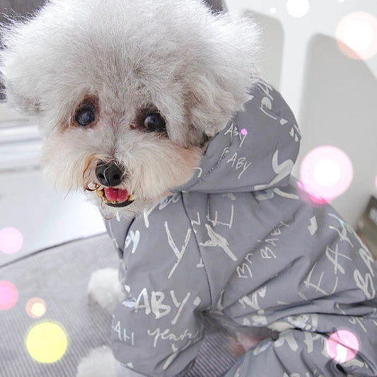 HKM-1310397 Cotton Reflective Colorful Jacket for Pets - Autumn and Winter Four-Legged Clothing