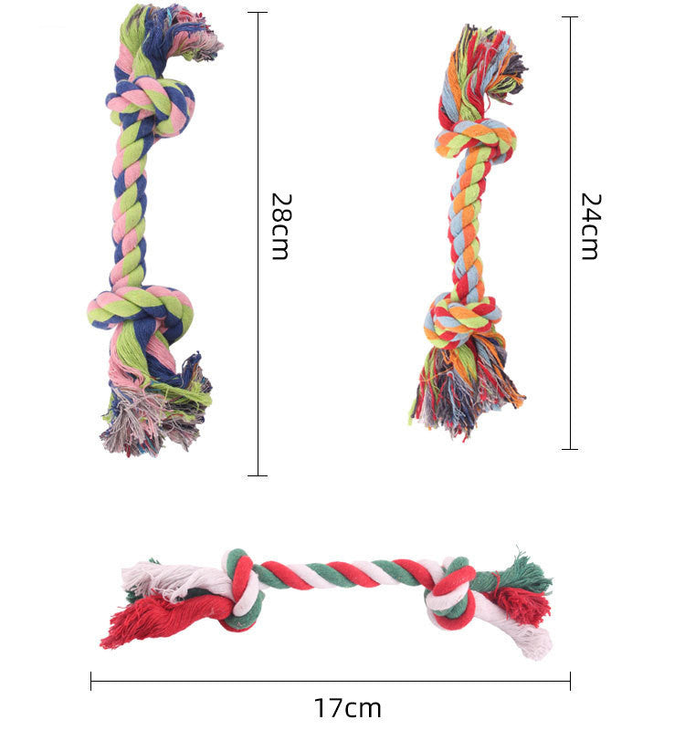 HKM-1310781 Durable Cotton Rope Dog Toy for Teeth Cleaning and Playtime
