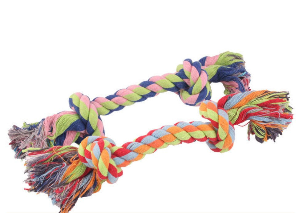 HKM-1310781 Durable Cotton Rope Dog Toy for Teeth Cleaning and Playtime