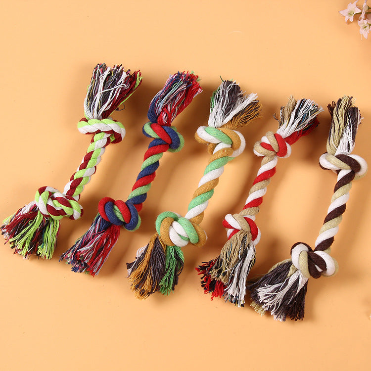 HKM-1310781 Durable Cotton Rope Dog Toy for Teeth Cleaning and Playtime