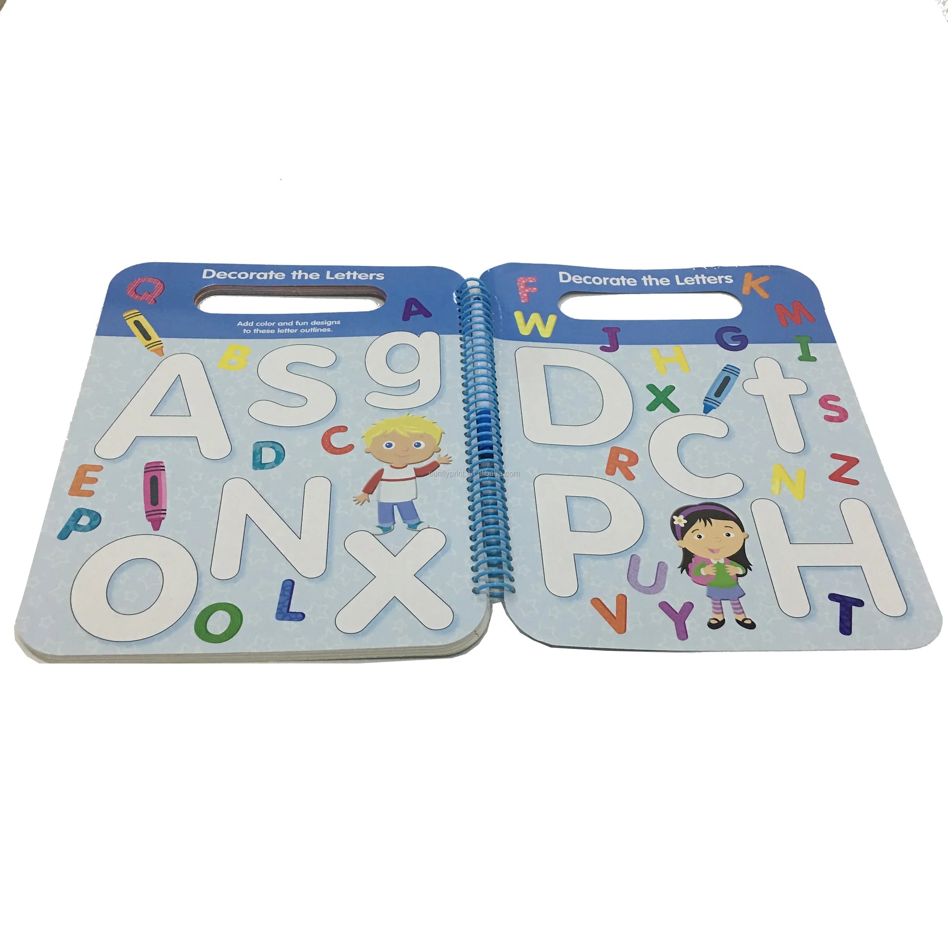 HKM-131155 Custom Drawing Spiral Book for Kids with Watercolour Pens, Ideal for Creative Learning and Writing
