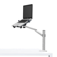 HKM-131219 Aluminum Alloy Double-Arm Laptop and Tablet Stand for 10-15 Inch Devices
