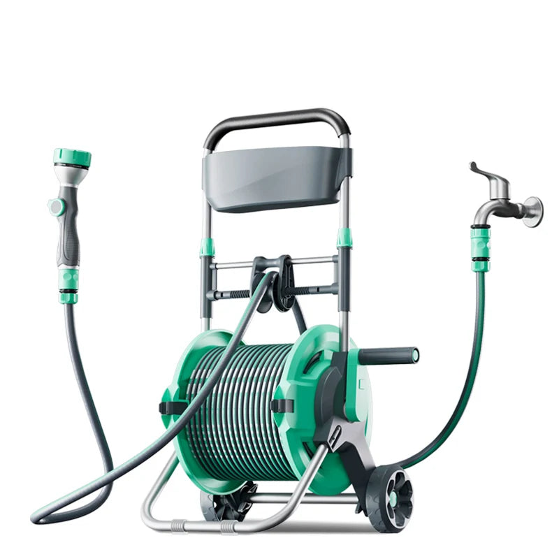 HKM-131219 Heavy Duty Wall-Mount High Pressure Garden Hose Reel Set for Household Use