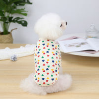 HKM-1312317 Stylish Two-Legged Pet Shirt in White or Pink with Love Design