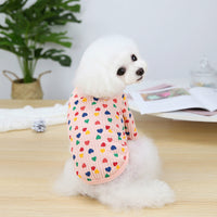 HKM-1312317 Stylish Two-Legged Pet Shirt in White or Pink with Love Design