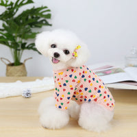 HKM-1312317 Stylish Two-Legged Pet Shirt in White or Pink with Love Design