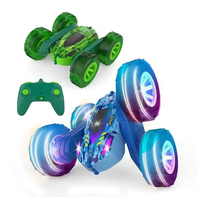 HKM-131283 Double Sided Remote Control Stunt Car with 360 Degree Rotation and LED Lights