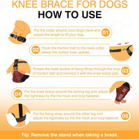 HKM-1313341 Dog Knee Brace with Auxiliary Belt for Joint Support and Protection