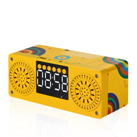 HKM-131347 Wooden Bluetooth Speaker with Retro Design and Subwoofer Functionality