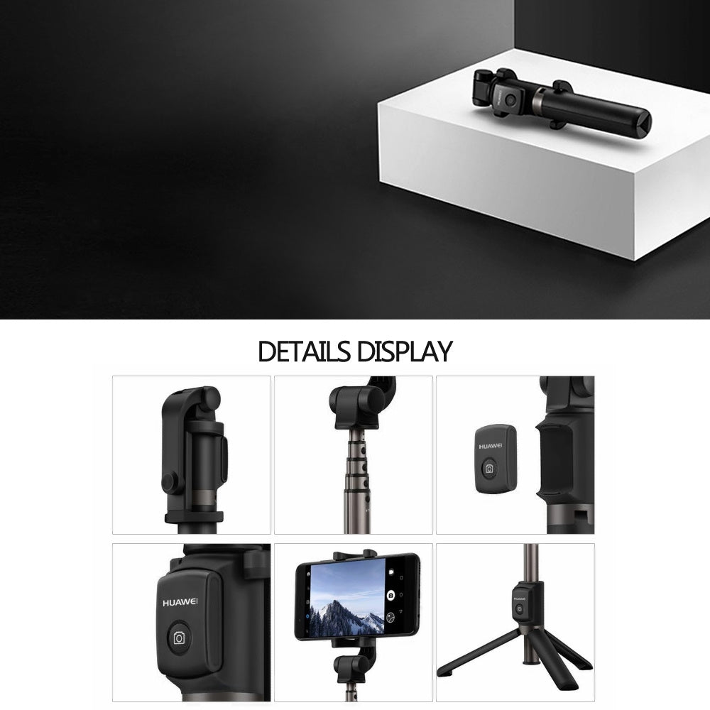 HKM-131411 Bluetooth Wireless Selfie Stick Tripod for iPhone - Black and White, 660mm Extendable, Compact Design
