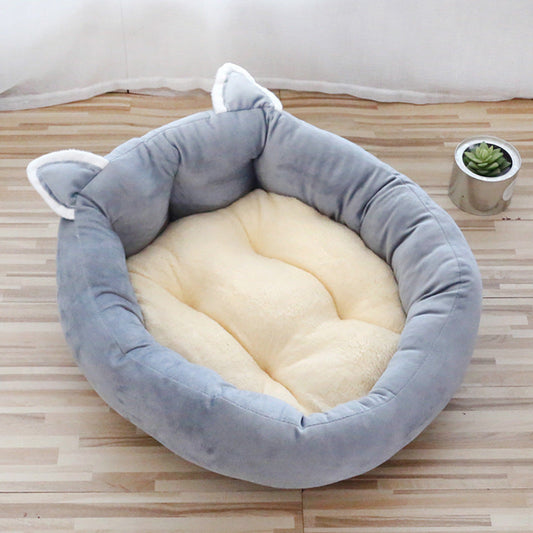 HKM-1315773 Thickened High Backrest Pet Bed Pad in Multiple Color Options and Sizes