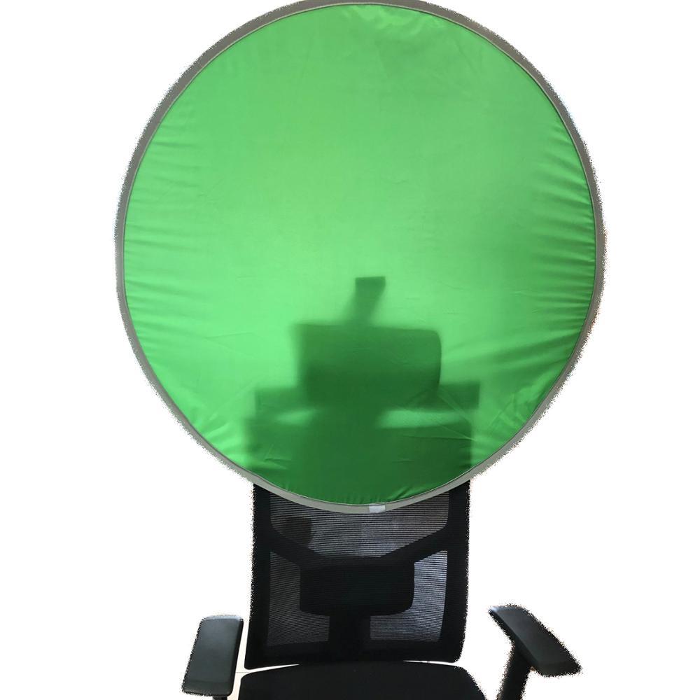 HKM-131603 Foldable Green Photography Background with Durable Steel Spring Frame - 35cm Compact Size, Expands to 90cm - Includes Carry Bag