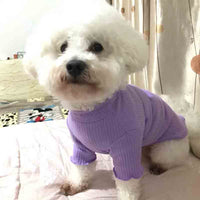 HKM-1316285 Teddy Cat and Pomeranian Dog Bottom Shirt - Comfortable Cotton Summer Wear for Small Pets