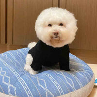 HKM-1316285 Teddy Cat and Pomeranian Dog Bottom Shirt - Comfortable Cotton Summer Wear for Small Pets