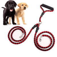 HKM-131731 Durable Double-Ended Dog Leash with Padded Handles and Reflective Safety Threads