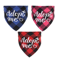 HKM-1319101 Triangle Scarf for Dogs and Cats - Cotton Plaid, Adjustable Neck Size 20-42cm, Suitable for All Seasons